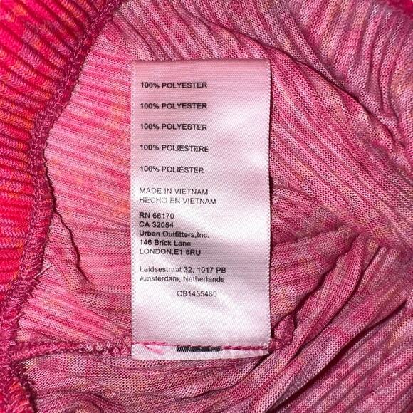 Urban Outfitters Alia Plisse Pink Floral Flare Pants MEDIUM - Picture 6 of 8